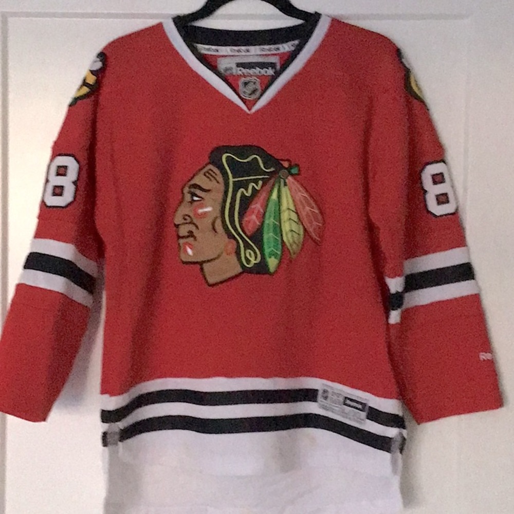 Youth Reebok Patrick Kane #88 NHL Chicago Blackhawks Red Size L/XL signed